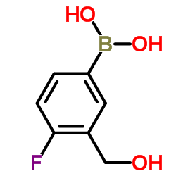 4-氟-3-(羟甲基)苯硼酸结构式