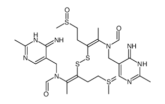N-[(4-amino-2-methylpyrimidin-5-yl)methyl]-N-[(Z)-3-[[(Z)-2-[(4-amino-2-methylpyrimidin-5-yl)methyl-formylamino]-5-methylsulfinylpent-2-en-3-yl]disulfanyl]-5-methylsulfinylpent-2-en-2-yl]formamide Structure