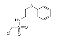 1-chloro-N-(2-phenylsulfanylethyl)methanesulfonamide Structure