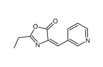 (9ci)-2-乙基-4-(3-吡啶亚甲基)-5(4H)-噁唑酮结构式