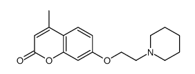 4-methyl-7-(2-piperidin-1-ylethoxy)chromen-2-one结构式