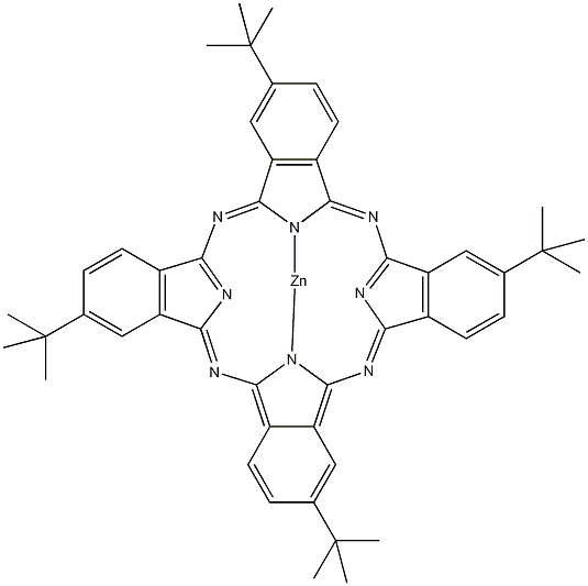 ZINC 2,9,16,23-TETRA-TERT-BUTYL-29 H,31 H-PHTHALOCYANINE structure