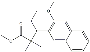 β-Ethyl-3-methoxy-α,α-dimethyl-2-naphthalenepropionic acid methyl ester结构式