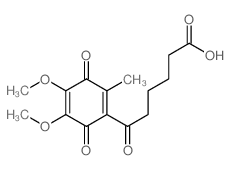 6-(4,5-dimethoxy-2-methyl-3,6-dioxo-1-cyclohexa-1,4-dienyl)-6-oxo-hexanoic acid结构式