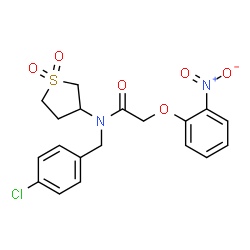 N-(4-chlorobenzyl)-N-(1,1-dioxidotetrahydrothiophen-3-yl)-2-(2-nitrophenoxy)acetamide Structure