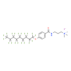 1-Propaminium, 3-[[4-[(heptadecafluorononenyl) oxy]benzoyl]amino-N,N,N-trimethyl, iodide] structure