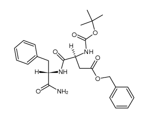 (tert-butyloxycarbonyl)-β-benzyl-L-aspartyl-L-phenylalanine amide结构式
