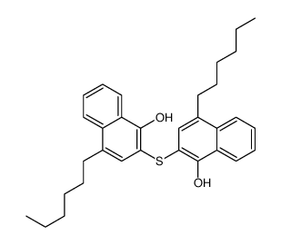 4-hexyl-2-(4-hexyl-1-hydroxynaphthalen-2-yl)sulfanylnaphthalen-1-ol结构式