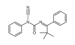 1-cyano-3-(2,2-dimethyl-1-phenylpropylidene)-1-phenylurea Structure