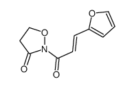 2-[3-(furan-2-yl)prop-2-enoyl]-1,2-oxazolidin-3-one结构式