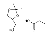 [(4R)-2,2-dimethyl-1,3-dioxolan-4-yl]methanol,propanoic acid结构式