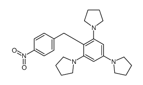 1-[4-[(4-nitrophenyl)methyl]-3,5-dipyrrolidin-1-ylphenyl]pyrrolidine结构式