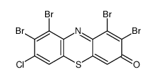 1,2,8,9-tetrabromo-7-chlorophenothiazin-3-one Structure