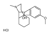 (-)-10-Hydroxy-3-methoxy-17-methylmorphinan hydrochloride Structure