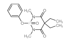 1,3,2-Diazaphosphorine-4,6(1H,5H)-dione,5,5-diethyldihydro-1,3-dimethyl-2-phenoxy-, 2-oxide结构式