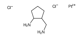 2-(aminomethyl)cyclopentan-1-amine, platinum(+2) cation, dichloride结构式