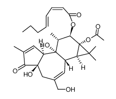 12-O-(2Z,4E-octadienoyl)-phorbol-13-acetate结构式