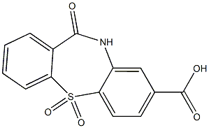 11-oxo-10,11-dihydrodibenzo[b,f][1,4]thiazepine-8-carboxylic acid 5,5-dioxide结构式