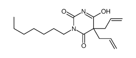 5,5-Diallyl-1-heptyl-2,4,6(1H,3H,5H)-pyrimidinetrione结构式