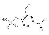 2-formyl-4-nitrophenyl methanesulfonate structure