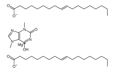 (3,7-dihydro-3,7-dimethyl-1H-purine-2,6-dionato-N1)(oleato-O)magnesium structure