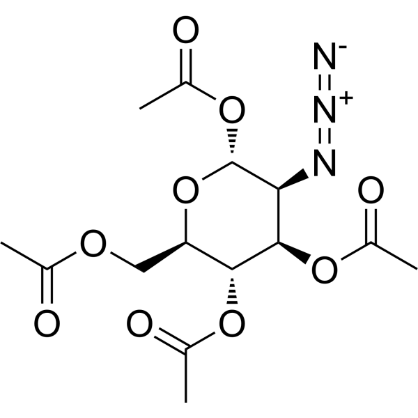 1,3,4,6-四-O-乙酰基-2-叠氮-2-脱氧-α-D-吡喃甘露糖结构式