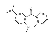 2-Acetyl-5,6-dihydro-5-methyl-11H-dibenz[b,e]azepin-11-one结构式