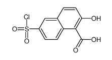 6-(chlorosulphonyl)-2-hydroxy-1-naphthoic acid结构式