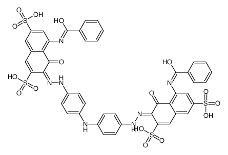 3,3'-[Iminobis(4,1-phenyleneazo)]bis[5-(benzoylamino)-4-hydroxy-2,7-naphthalenedisulfonic acid] picture
