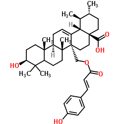27-对香豆酰氧基熊果酸结构式