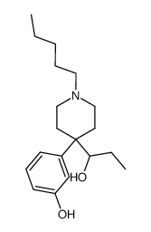 4-(3-hydroxyphenyl)-4-(1-hydroxypropyl)-1-pentylpiperidine结构式