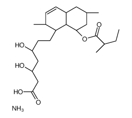 azanium,(3R,5R)-7-[(1S,2S,4aR,6S,8S,8aS)-2,6-dimethyl-8-(2-methylbutanoyloxy)-1,2,4a,5,6,7,8,8a-octahydronaphthalen-1-yl]-3,5-dihydroxyheptanoate Structure