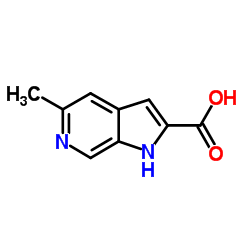 5-甲基-1H-吡咯并[2,3-c]吡啶-2-羧酸结构式