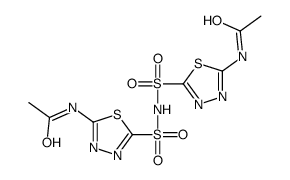 N-[5-[(5-acetamido-1,3,4-thiadiazol-2-yl)sulfonylsulfamoyl]-1,3,4-thiadiazol-2-yl]acetamide Structure