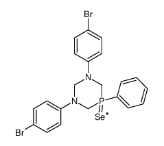 1,3-bis(4-bromophenyl)-5-phenyl-5-selanylidene-1,3,5λ5-diazaphosphinane结构式