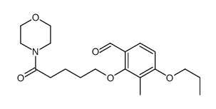 3-methyl-2-(5-morpholin-4-yl-5-oxopentoxy)-4-propoxybenzaldehyde结构式
