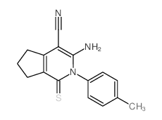 4-amino-3-(4-methylphenyl)-2-sulfanylidene-3-azabicyclo[4.3.0]nona-4,10-diene-5-carbonitrile Structure