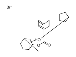 (7,7-dimethyl-7-azoniabicyclo[2.2.1]heptan-3-yl) 2-cyclopentyl-2-hydroxy-2-phenylacetate,bromide Structure