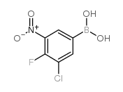 3-氯-4-氟-5-硝基苯基硼酸结构式