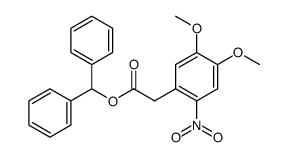3,4-dimethoxy-2-nitrophenylacetic acid benzhydryl ester Structure