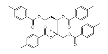 D-threo-Pentitol, 2-deoxy-, tetrakis(4-methylbenzoate) Structure
