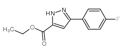 5-(4-氟苯基)-1H-吡唑-3-羧酸乙酯结构式
