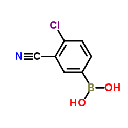 4-氯-3-氰基苯硼酸结构式