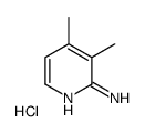 3,4-dimethylpyridin-2-amine,hydrochloride Structure