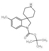 5-甲基螺[吲哚啉-3,4-哌啶]-1-羧酸叔丁酯结构式