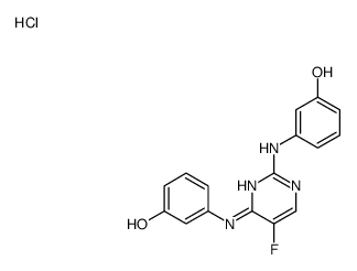 3-[[5-fluoro-2-(3-hydroxyanilino)pyrimidin-4-yl]amino]phenol,hydrochloride Structure