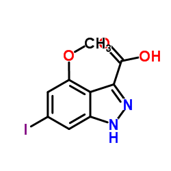 6-Iodo-4-methoxy-1H-indazole-3-carboxylic acid Structure