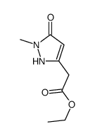 ethyl 2-(2-methyl-3-oxo-1H-pyrazol-5-yl)acetate Structure