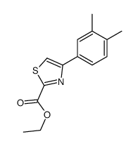 ethyl 4-(3,4-dimethylphenyl)-1,3-thiazole-2-carboxylate结构式