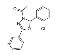 1-(2-(2-chlorophenyl)-5-(pyridin-3-yl)-1,3,4-oxadiazol-3(2H)-yl)ethanone Structure